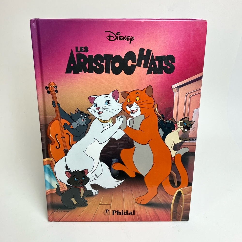 Livre enfant vintage Disney Les Aristochats 1995 Éditions Phidal 90s French Book